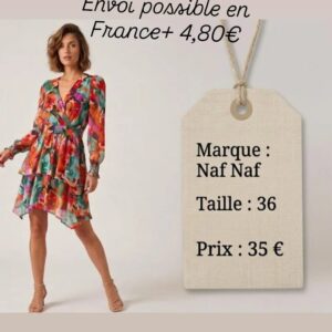 Robe Fleurie Naf Naf Femme – Élégance et Couleurs Vibrantes - boutique France Houria