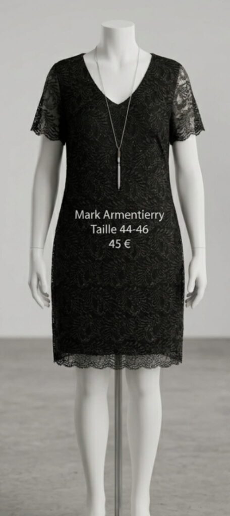 Robe noire en dentelle femme – Élégance et raffinement